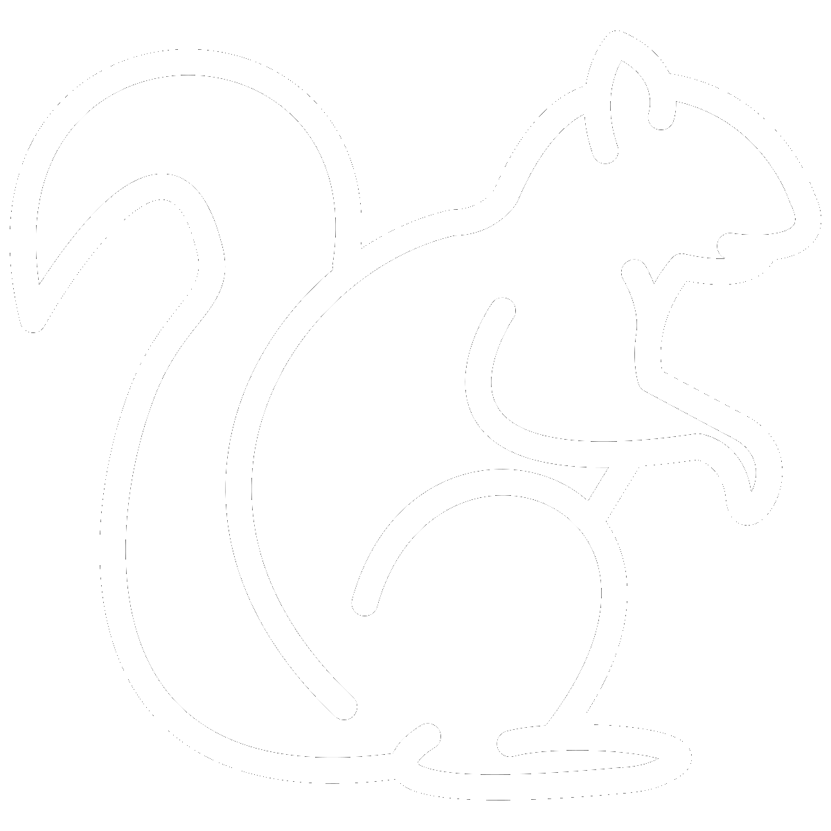 Outline of a squirrel